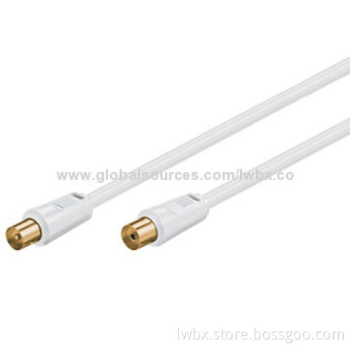 Coaxial plug/jack (100% shielded, gold-plated)